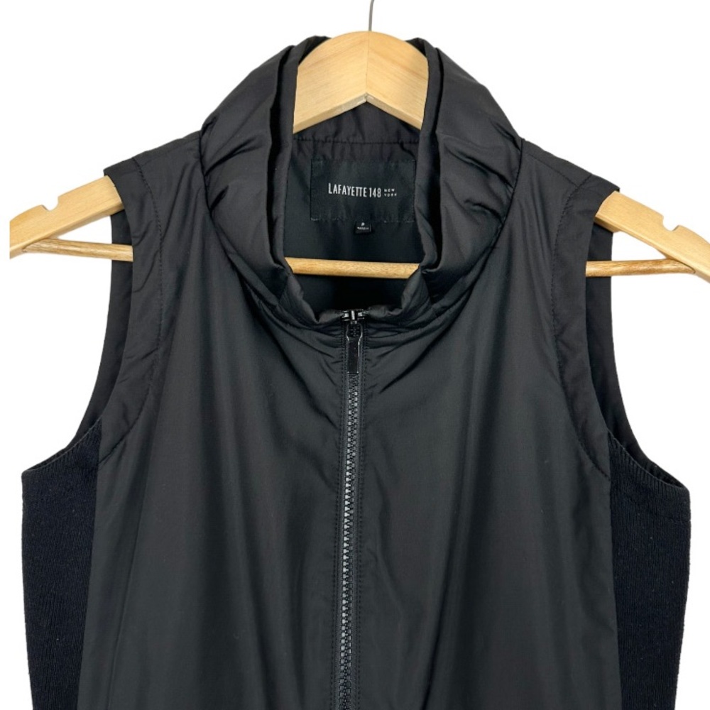 Lafayette Mixed Media Full Zip Mock Neck Vest Size XS (P) - Picture 2 of 7